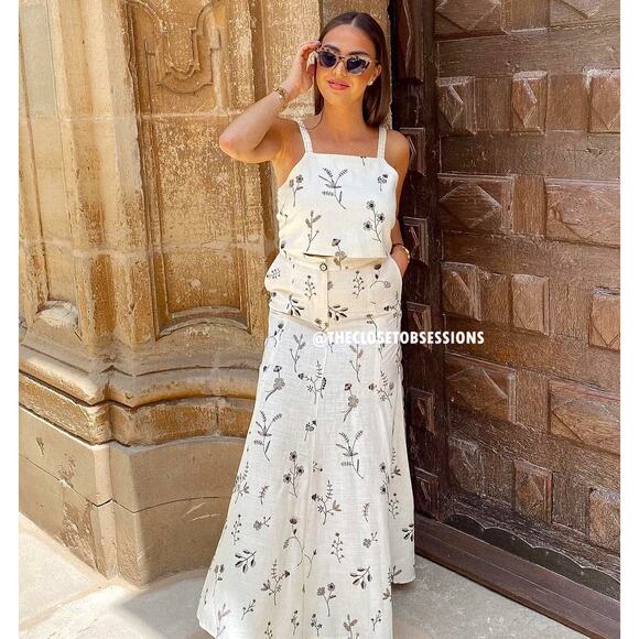 ZARA BLOGGER FAVE!!! Co-Ord Set Tied Crop Top + Maxi Skirt NWT - Picture 8 of 16